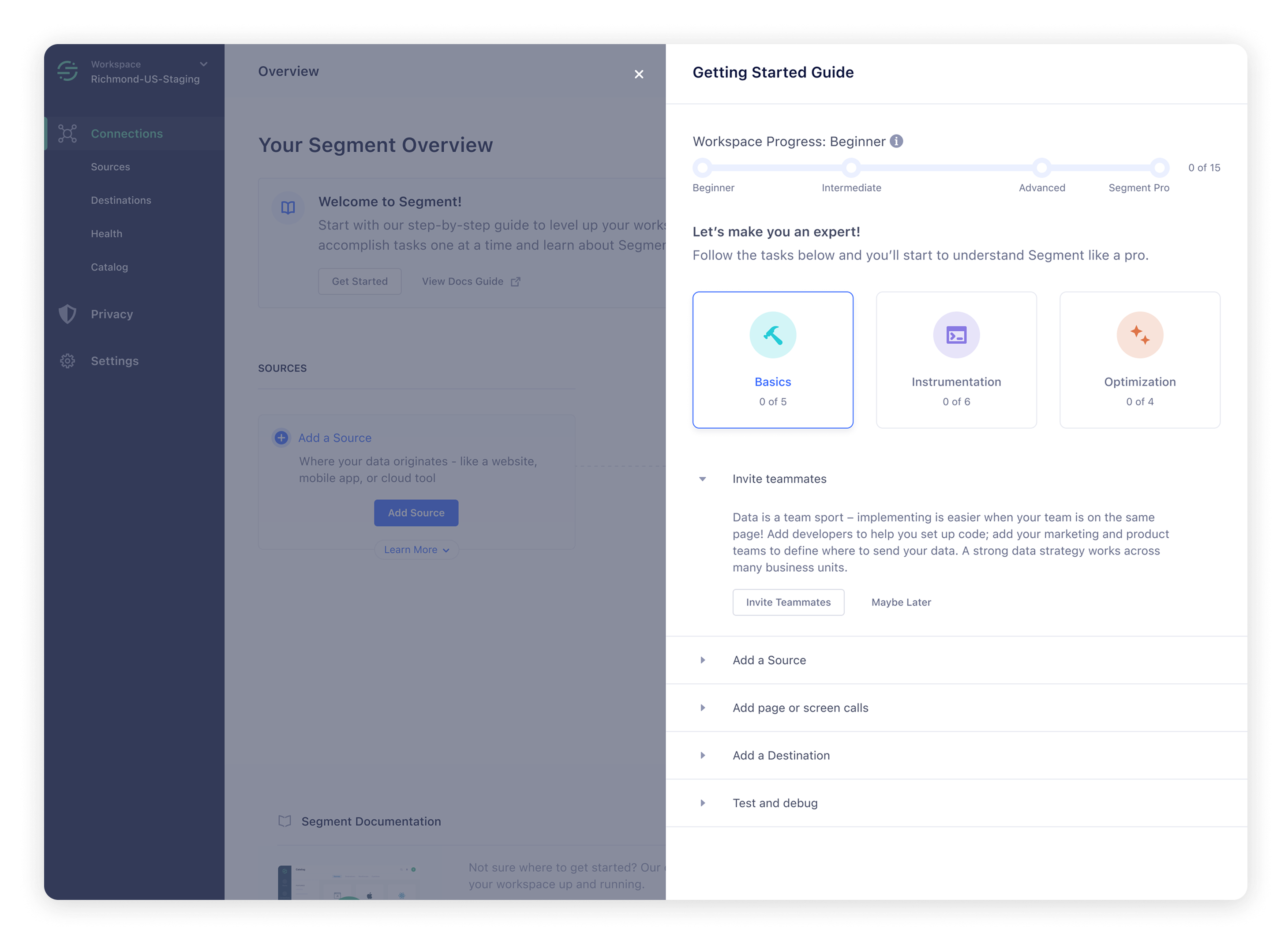 Helping new users implement Segment faster – gallery 2