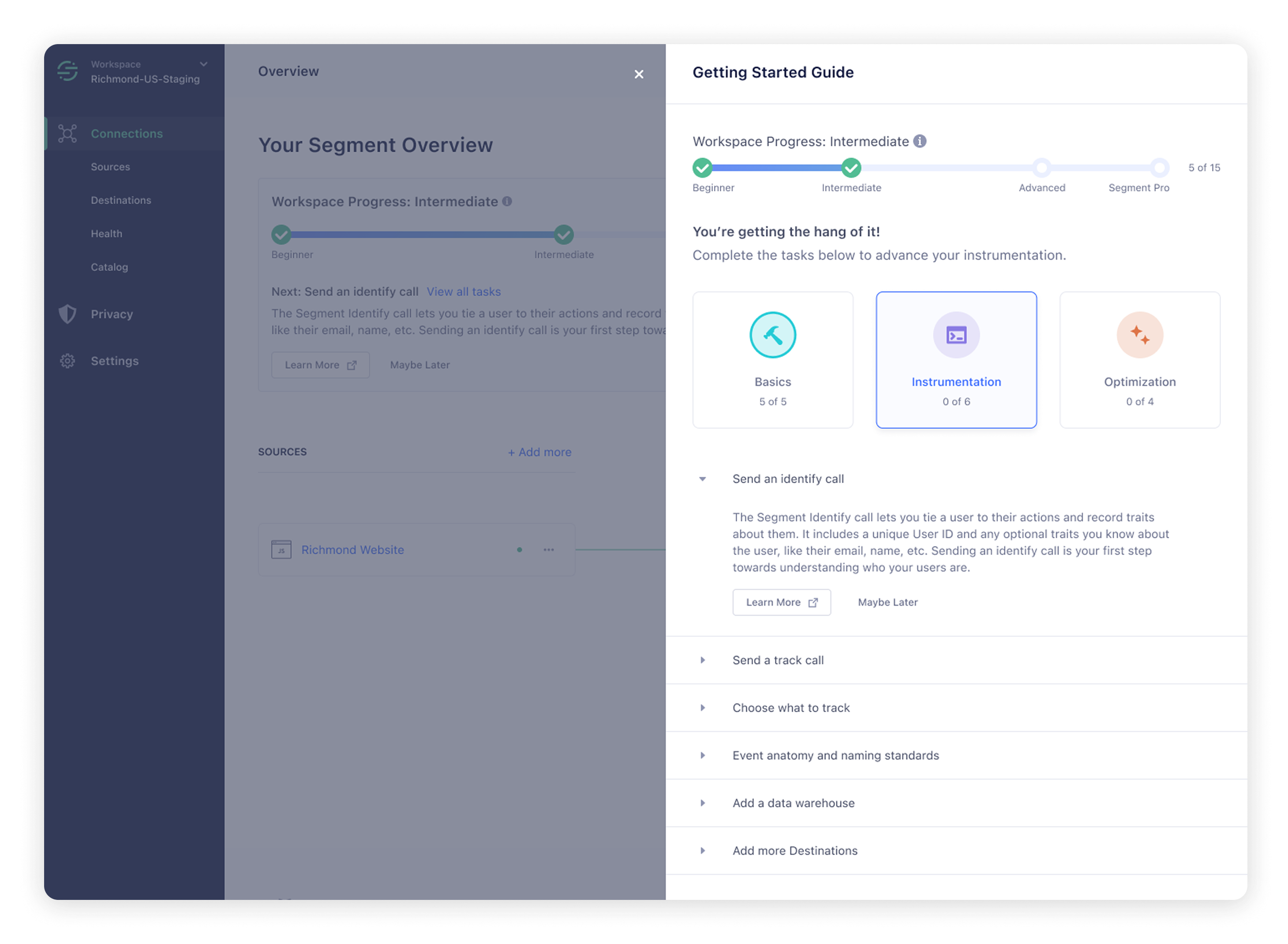 Helping new users implement Segment faster – gallery 3